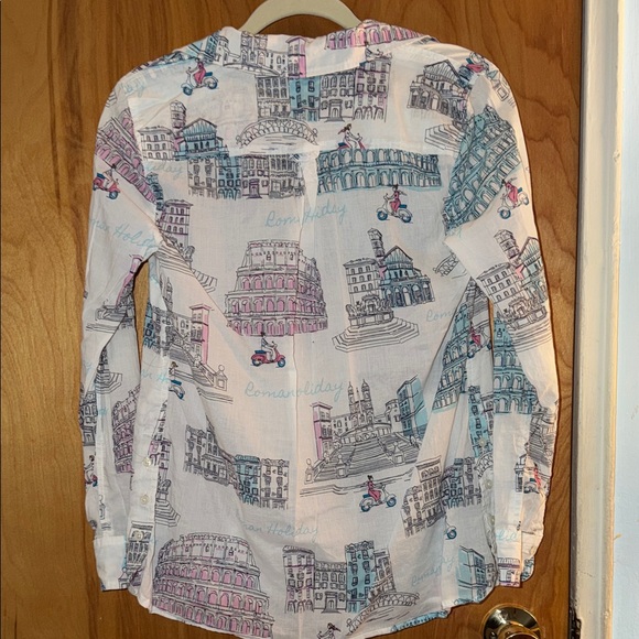 Talbots  Multicolor Roman Holiday Button Down Shirt - Picture 7 of 8